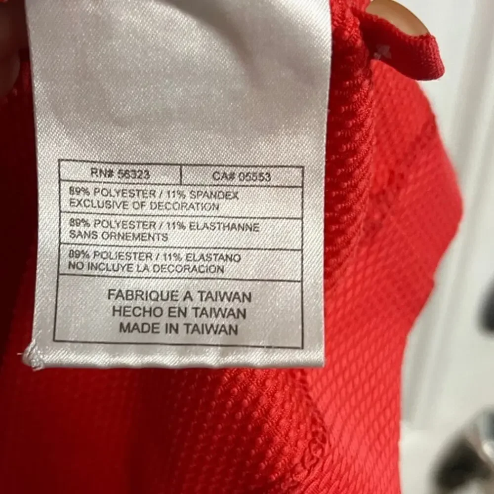 Nike Golf Polo Shirt Mens Medium Coral Red Dri Fit Victoria National Golf Club